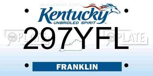 297YFL Kentucky License Plate