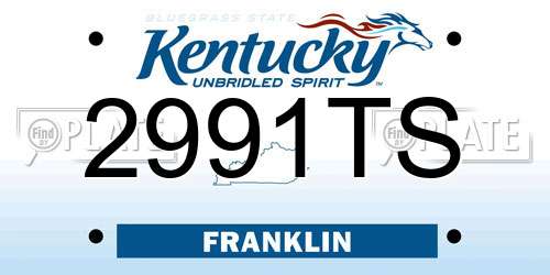 2991TS Kentucky License Plate