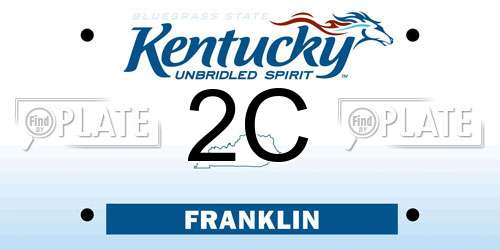 2C Kentucky License Plate