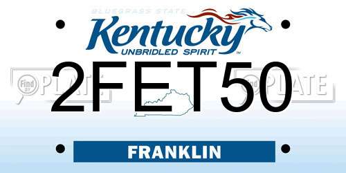 2FET50 Kentucky License Plate