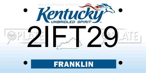 2IFT29 Kentucky License Plate