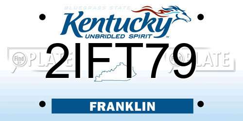 2IFT79 Kentucky License Plate