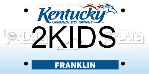 2KIDS Kentucky License Plate