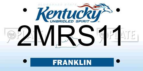 2MRS11 Kentucky License Plate