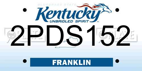 2PDS152 Kentucky License Plate