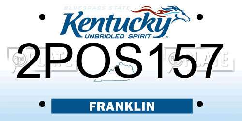 2POS157 Kentucky License Plate
