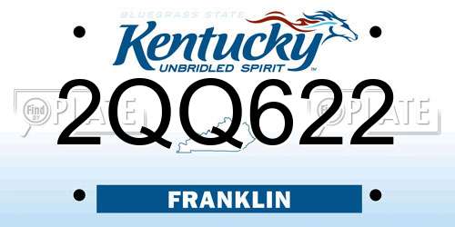 2QQ622 Kentucky License Plate