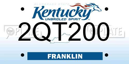 2QT200 Kentucky License Plate