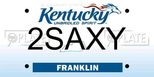 2SAXY Kentucky License Plate
