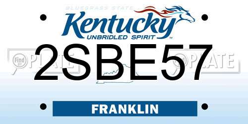 2SBE57 Kentucky License Plate