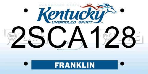 2SCA128 Kentucky License Plate
