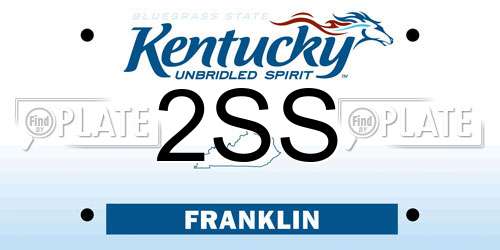 2SS Kentucky License Plate