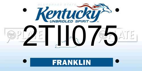 2TII075 Kentucky License Plate