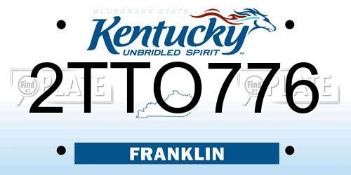 2TTO776 Kentucky License Plate