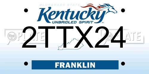 2TTX24 Kentucky License Plate