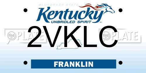 2VKLC Kentucky License Plate