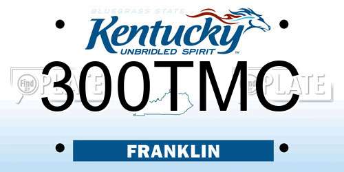 300TMC Kentucky License Plate