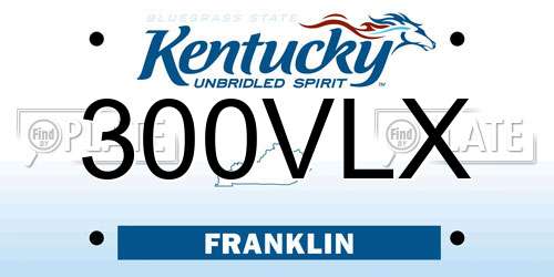 300VLX Kentucky License Plate