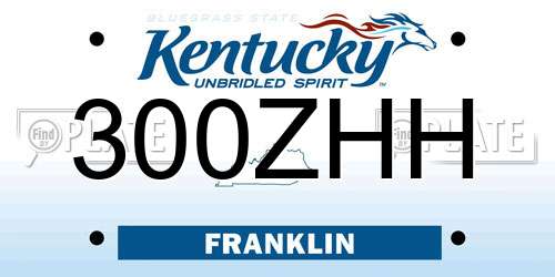 300ZHH Kentucky License Plate