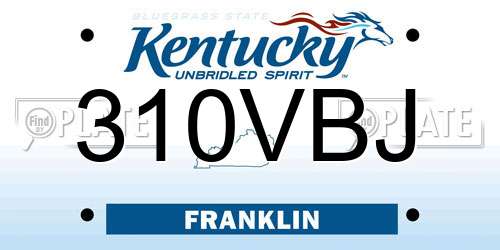 310VBJ Kentucky License Plate