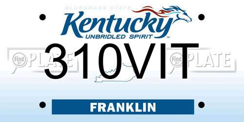310VIT Kentucky License Plate