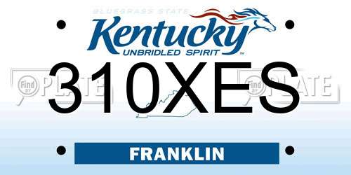 310XES Kentucky License Plate