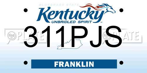 311PJS Kentucky License Plate