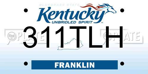 311TLH Kentucky License Plate