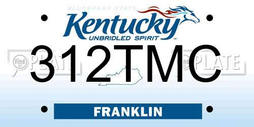 312TMC Kentucky License Plate