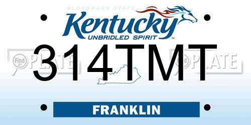 314TMT Kentucky License Plate