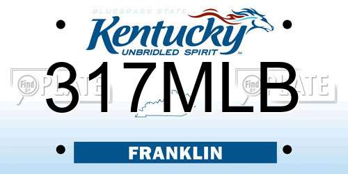 317MLB Kentucky License Plate