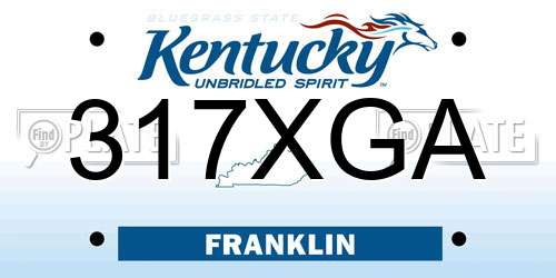 317XGA Kentucky License Plate