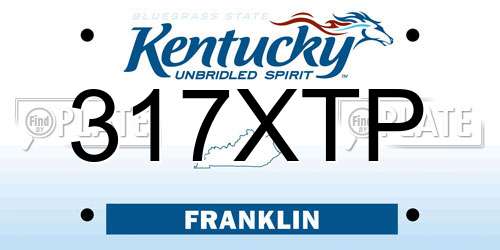317XTP Kentucky License Plate