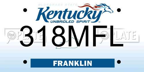 318MFL Kentucky License Plate