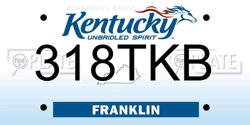 318TKB Kentucky License Plate