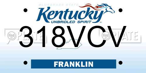 318VCV Kentucky License Plate
