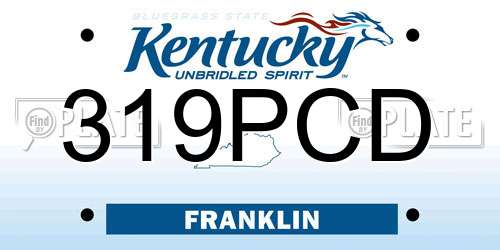 319PCD Kentucky License Plate