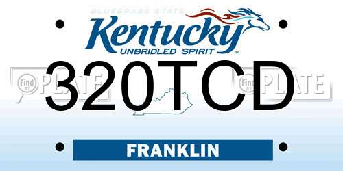 320TCD Kentucky License Plate