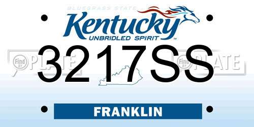 3217SS Kentucky License Plate
