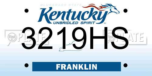 3219HS Kentucky License Plate