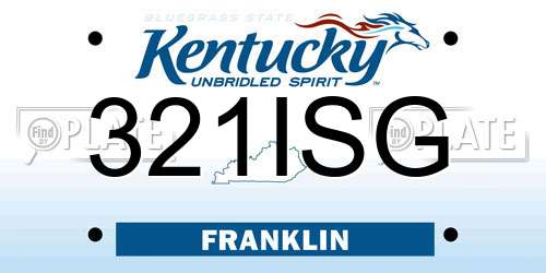 321ISG Kentucky License Plate