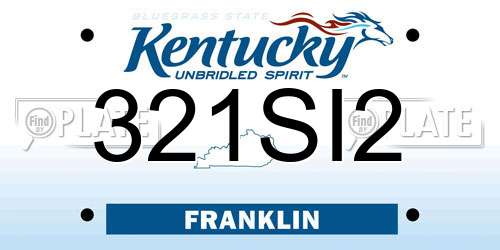 321SI2 Kentucky License Plate