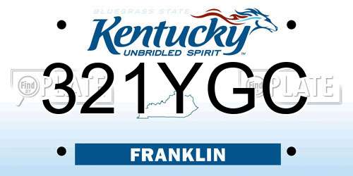 321YGC Kentucky License Plate