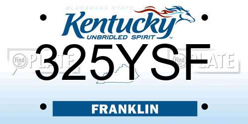 325YSF Kentucky License Plate