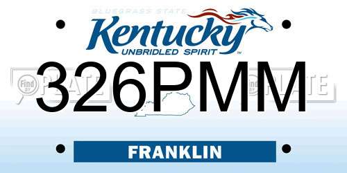 326PMM Kentucky License Plate