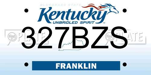 327BZS Kentucky License Plate