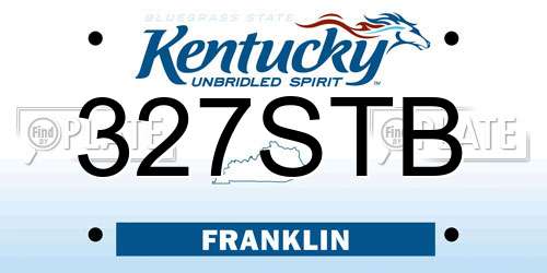 327STB Kentucky License Plate