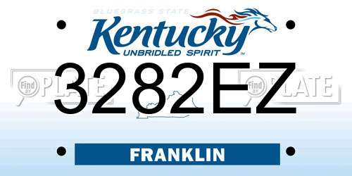 3282EZ Kentucky License Plate