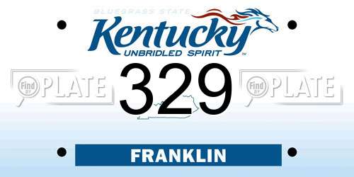 329 Kentucky License Plate