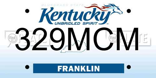 329MCM Kentucky License Plate